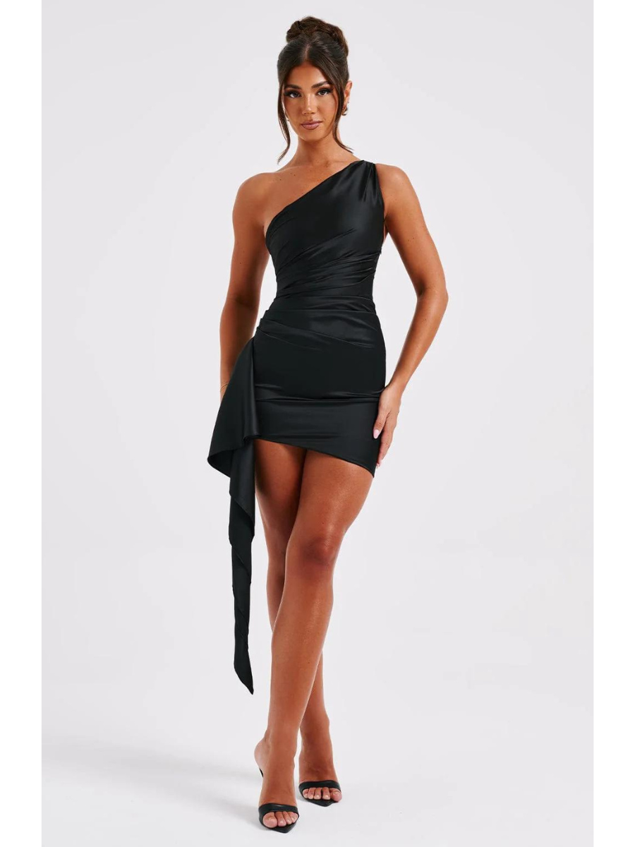 Vestido Curto de Cetim Modern Avery