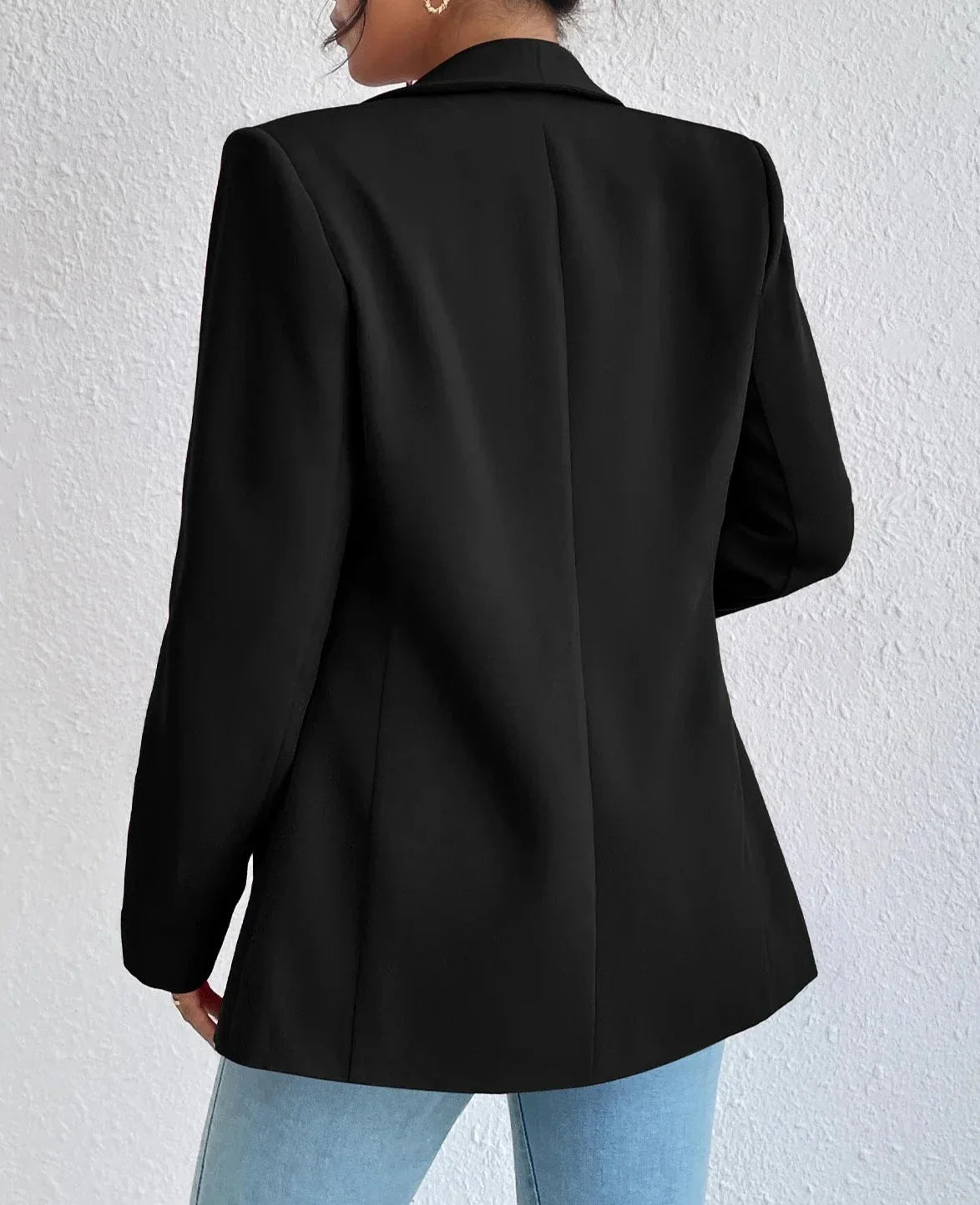 Blazer feminino gola lapela e bolso lateral AB636