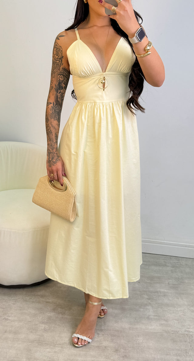 Vestido Longuete Alexia - Amarelo