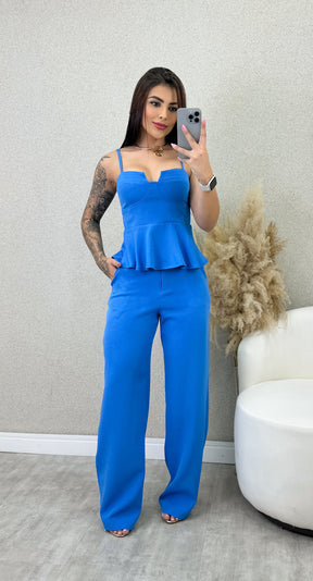 Conjunto Alfaiataria Blusa e Calça Samara