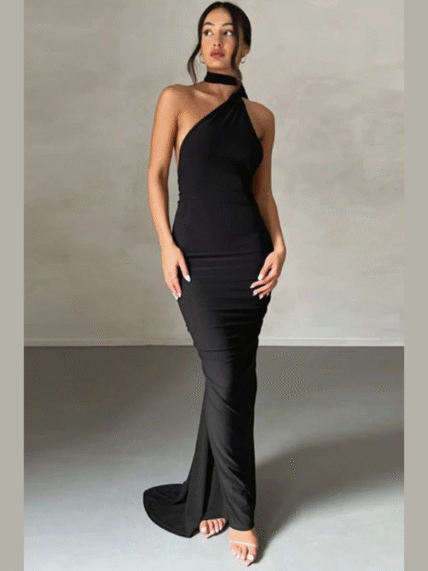 Vestido Longo Maxi de Um Ombro Só e Costas Abertas Modern Natalie - FULL - Imagem 4