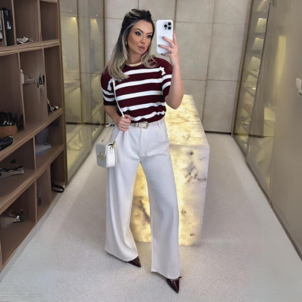 Blusa Tricot Listrada | Aberto Lateral - Imagem 5