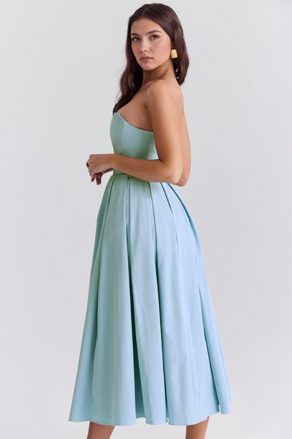 Vestido Bustier Celeste - Imagem 13