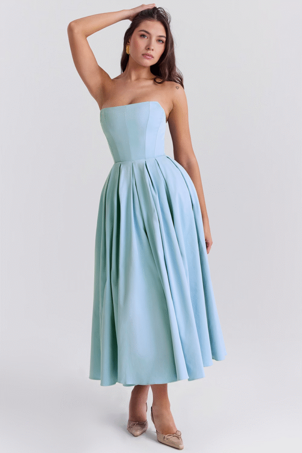 Vestido Bustier Celeste - Imagem 11