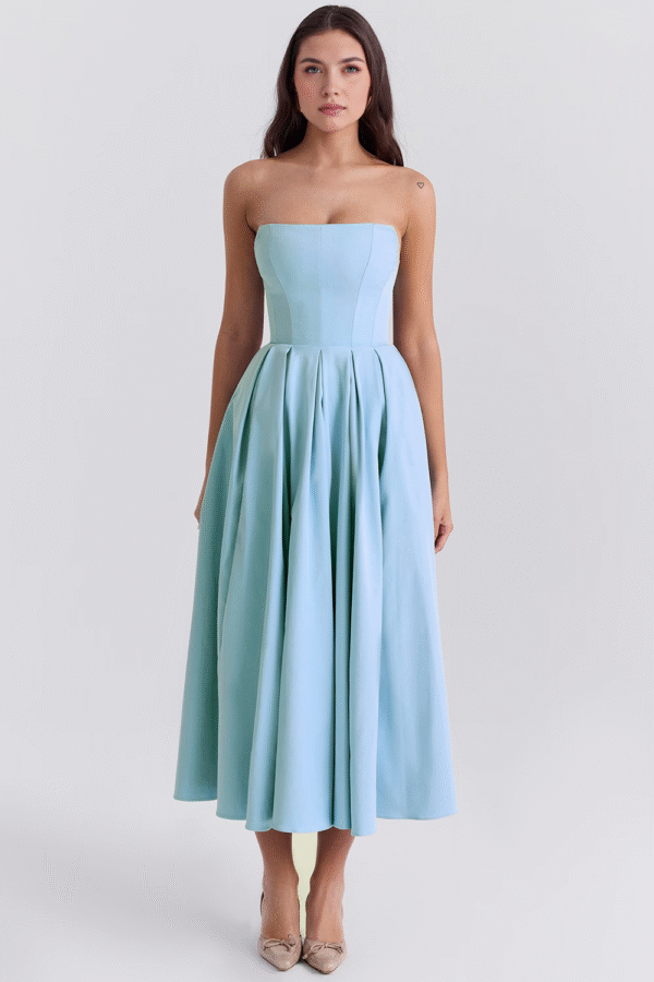 Vestido Bustier Celeste - Imagem 10