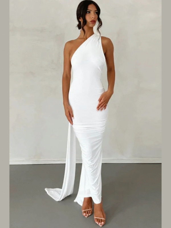 Vestido Longo Maxi de Um Ombro Só e Costas Abertas Modern Natalie - FULL - Imagem 5