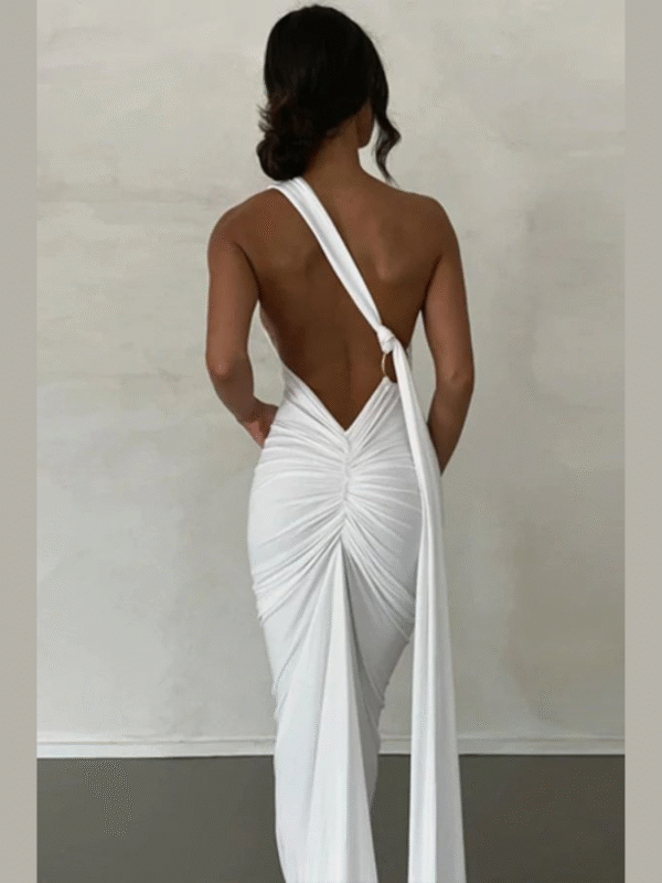 Vestido Longo Maxi de Um Ombro Só e Costas Abertas Modern Natalie - FULL - Imagem 6