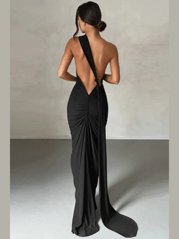 Vestido Longo Maxi de Um Ombro Só e Costas Abertas Modern Natalie - FULL - Imagem 2