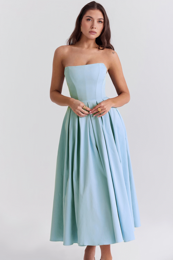 Vestido Bustier Celeste - Imagem 12