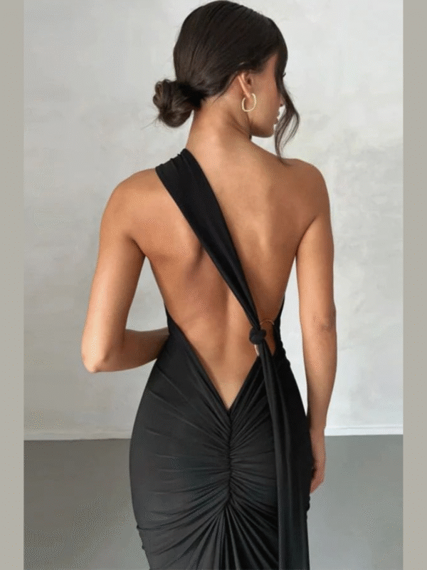 Vestido Longo Maxi de Um Ombro Só e Costas Abertas Modern Natalie - FULL - Imagem 3