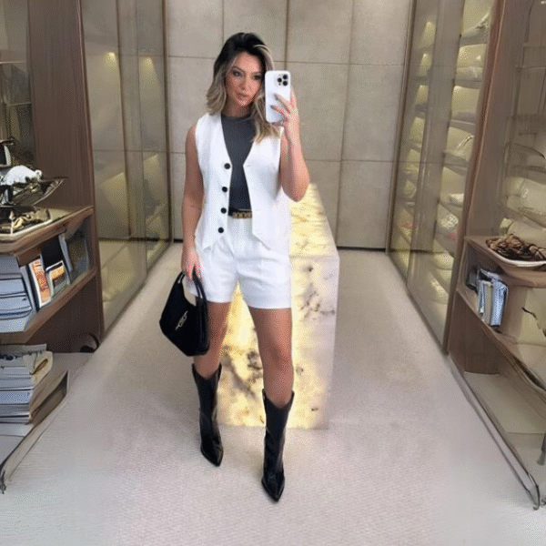 Conjunto Marcela Alfaiataria | Colete e Short - Imagem 5