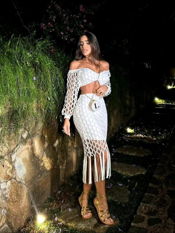 Conjunto Saida de Praia Top com Saia de Renda Modern Talia - Imagem 2