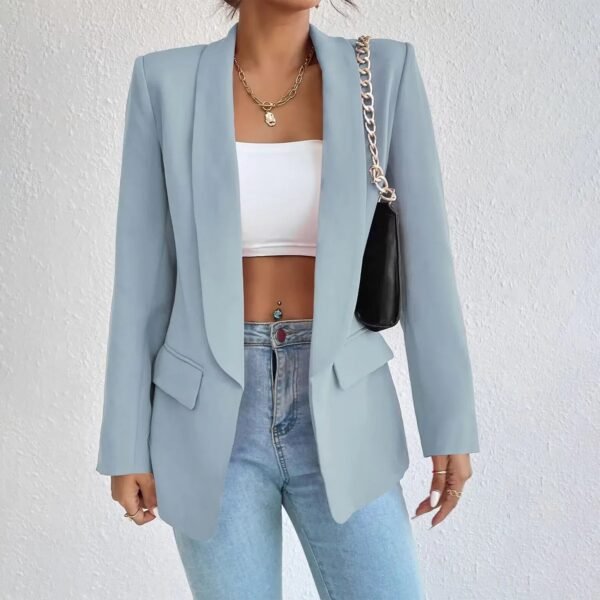 Blazer feminino gola lapela e bolso lateral AB636 - Imagem 13