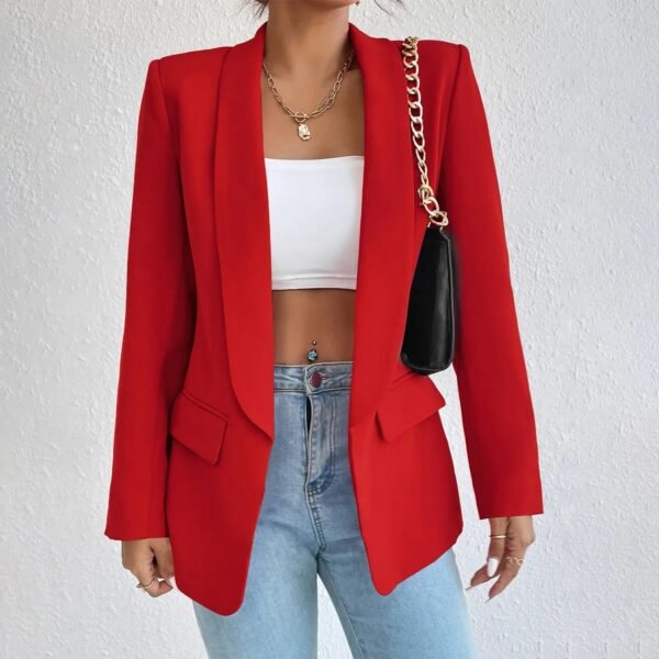 Blazer feminino gola lapela e bolso lateral AB636 - Imagem 15