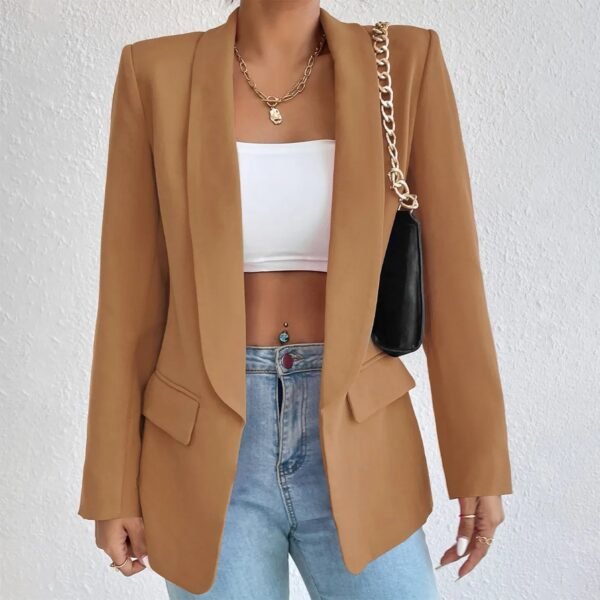Blazer feminino gola lapela e bolso lateral AB636 - Imagem 11