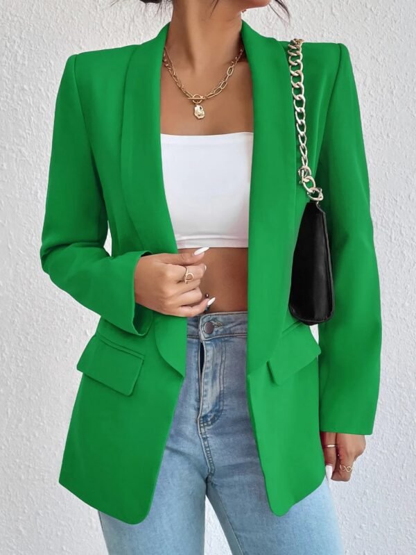 Blazer feminino gola lapela e bolso lateral AB636 - Imagem 7
