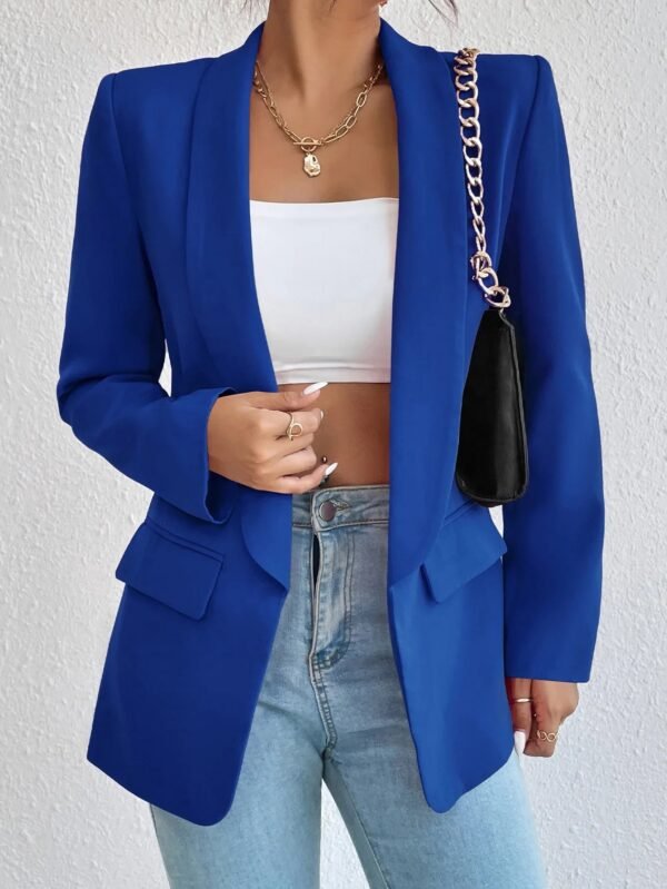 Blazer feminino gola lapela e bolso lateral AB636 - Imagem 9
