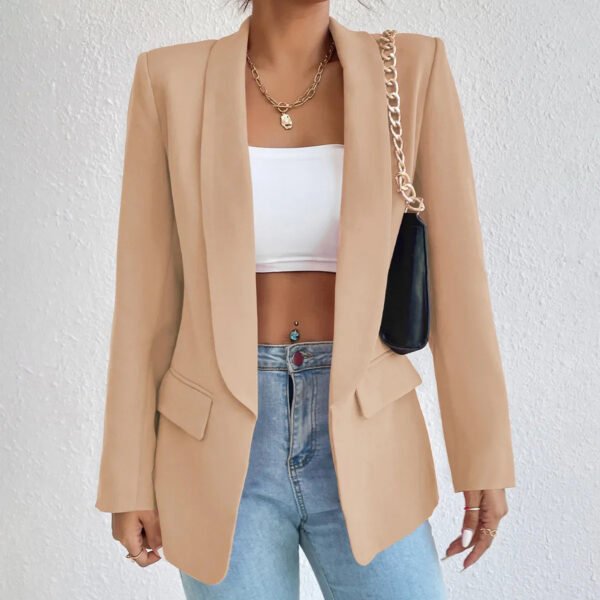 Blazer feminino gola lapela e bolso lateral AB636 - Imagem 17