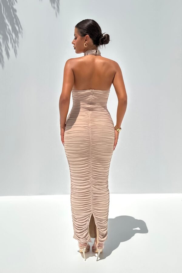 Vestido Midi Modern Silia Taupe - Imagem 11
