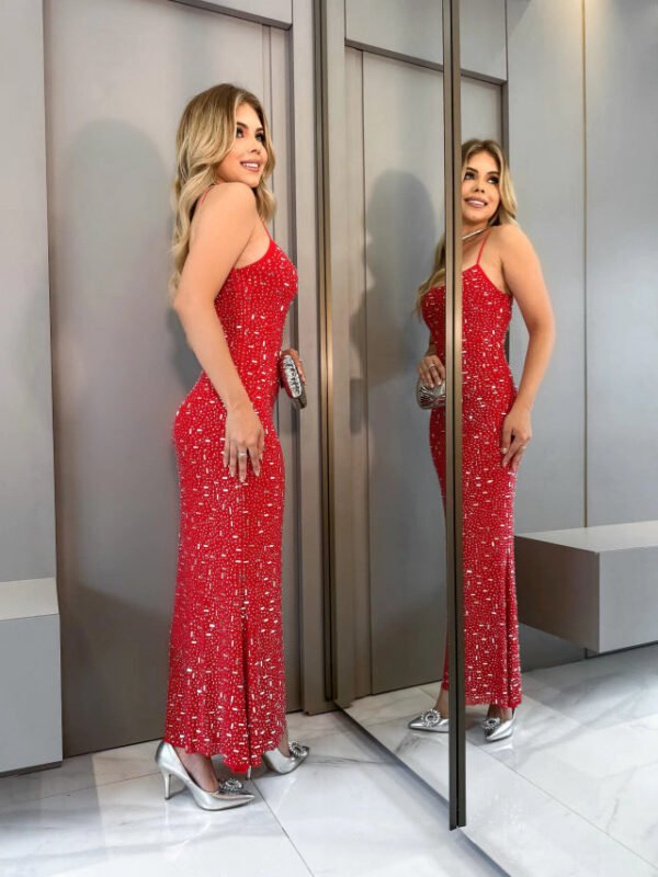 Vestido Giovana| Bordado Com Strass - Imagem 5