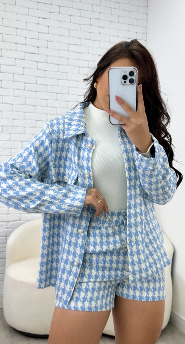 Conjunto Feminino Tweed Casaco e Short Poliana - Imagem 2