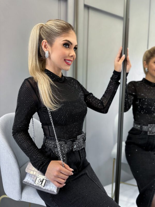 Body Preto com Brilho - Imagem 4