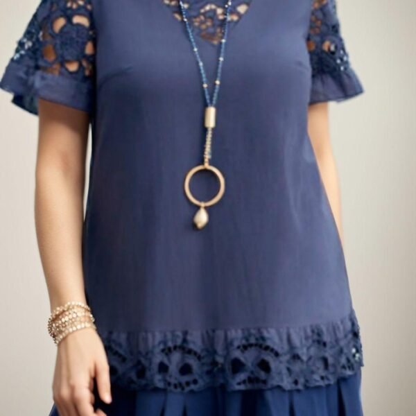 Vestido Maria Antonietta™ em Popelina de Algodão com Detalhes Artesanais / Elegância Atemporal e Conforto em Cada Detalhe! - Imagem 6